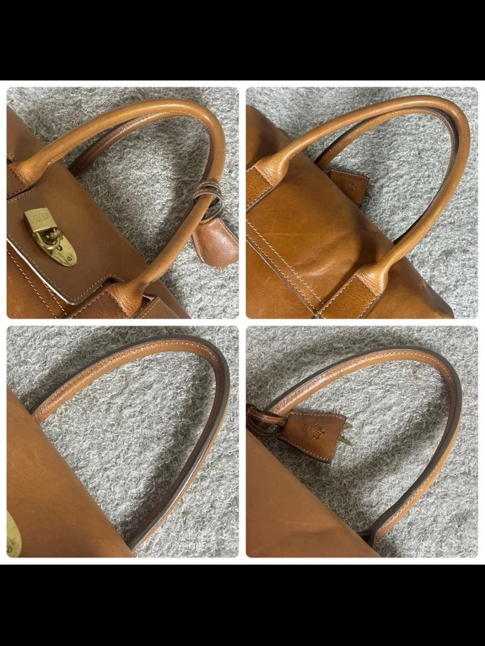 Mulberry Brown Leather Satchel with Gold Hardware - Picture 8 of 16